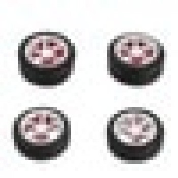 1:64 Car Wheels Tire Modified Vehicle Alloy Rubber Car Refit Wheels For 1/64 Cars Suitable 4 Wheels One Set DIY Assemble