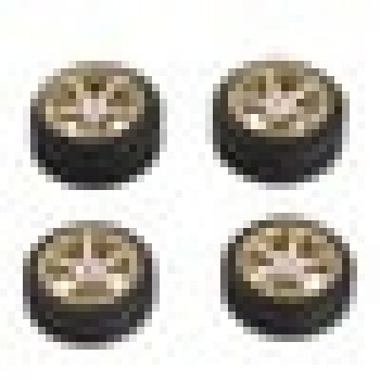 1:64 Car Wheels Tire Modified Vehicle Alloy Rubber Car Refit Wheels For 1/64 Cars Suitable 4 Wheels One Set DIY Assemble