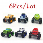 6pcs/set Blaze Car toys Russian Crusher Truck Vehicles Figure Blaze Toy blaze the monster machines birthday Gifts For Kids Y03