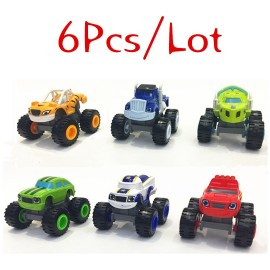 6pcs/set Blaze Car toys Russian Crusher Truck Vehicles Figure Blaze Toy blaze the monster machines birthday Gifts For Kids Y03