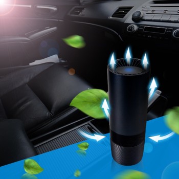GIAHOL Mini Portable Intelliget Car Air Purifier USB HEPA Fresh Air Negative Ion Cleaner Oxygen Removes PM2.5 Smoke Odors Black