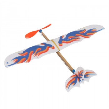 Hot! DIY Plastic Foam Elastic Rubber Powered Flying Plane Kit Aircraft Model Educational Toy Best  Festival Gifts For Children