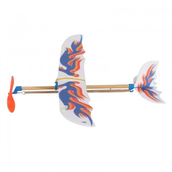 Hot! DIY Plastic Foam Elastic Rubber Powered Flying Plane Kit Aircraft Model Educational Toy Best  Festival Gifts For Children
