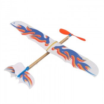 Hot! DIY Plastic Foam Elastic Rubber Powered Flying Plane Kit Aircraft Model Educational Toy Best  Festival Gifts For Children