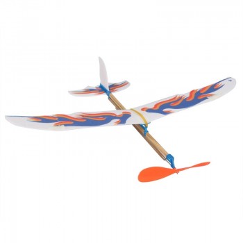 Hot! DIY Plastic Foam Elastic Rubber Powered Flying Plane Kit Aircraft Model Educational Toy Best  Festival Gifts For Children