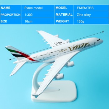 16cm United Arab Emirates Plane Model A380 UAE Airlines Airbus Model Boeing 777 B777 Aviation Aircraft Airplane Model Toy 1:400