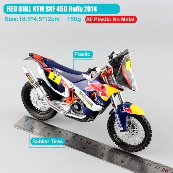 1:12 scale KTM SXF 450 Rally 2014 RED BULL racing team No.2 Francisco Enduro Motorcycle superbike Model Motocross toys for boys