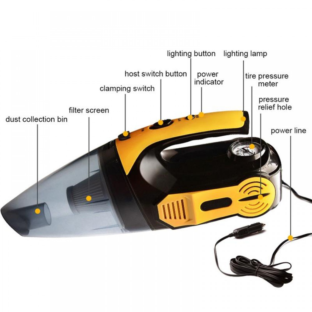 Wireless Vacuum Cleaner And Air Pump Portable Rechargeable Lightweight Cord Free For Home Car Pet Hair Cleaning
