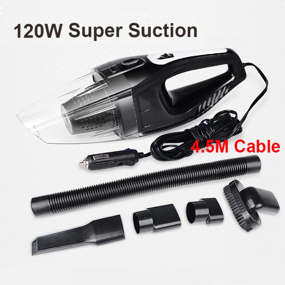 Auto Electronics Portable 120W 12V Car Vacuum Cleaner Handheld Mini Super Suction Wet And Dry Dual Use Vaccum Cleaner For Car