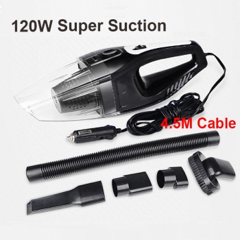 Auto Electronics Portable 120W 12V Car Vacuum Cleaner Handheld Mini Super Suction Wet And Dry Dual Use Vaccum Cleaner For Car