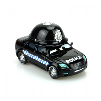 Pixar Cars Black Mark Wheelsen Gray UK Police Metal Diecast Toy Car 1:55 Loose Model Alloy Car Disney Cartoon Toys For Children