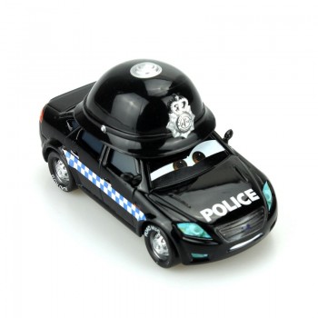 Pixar Cars Black Mark Wheelsen Gray UK Police Metal Diecast Toy Car 1:55 Loose Model Alloy Car Disney Cartoon Toys For Children