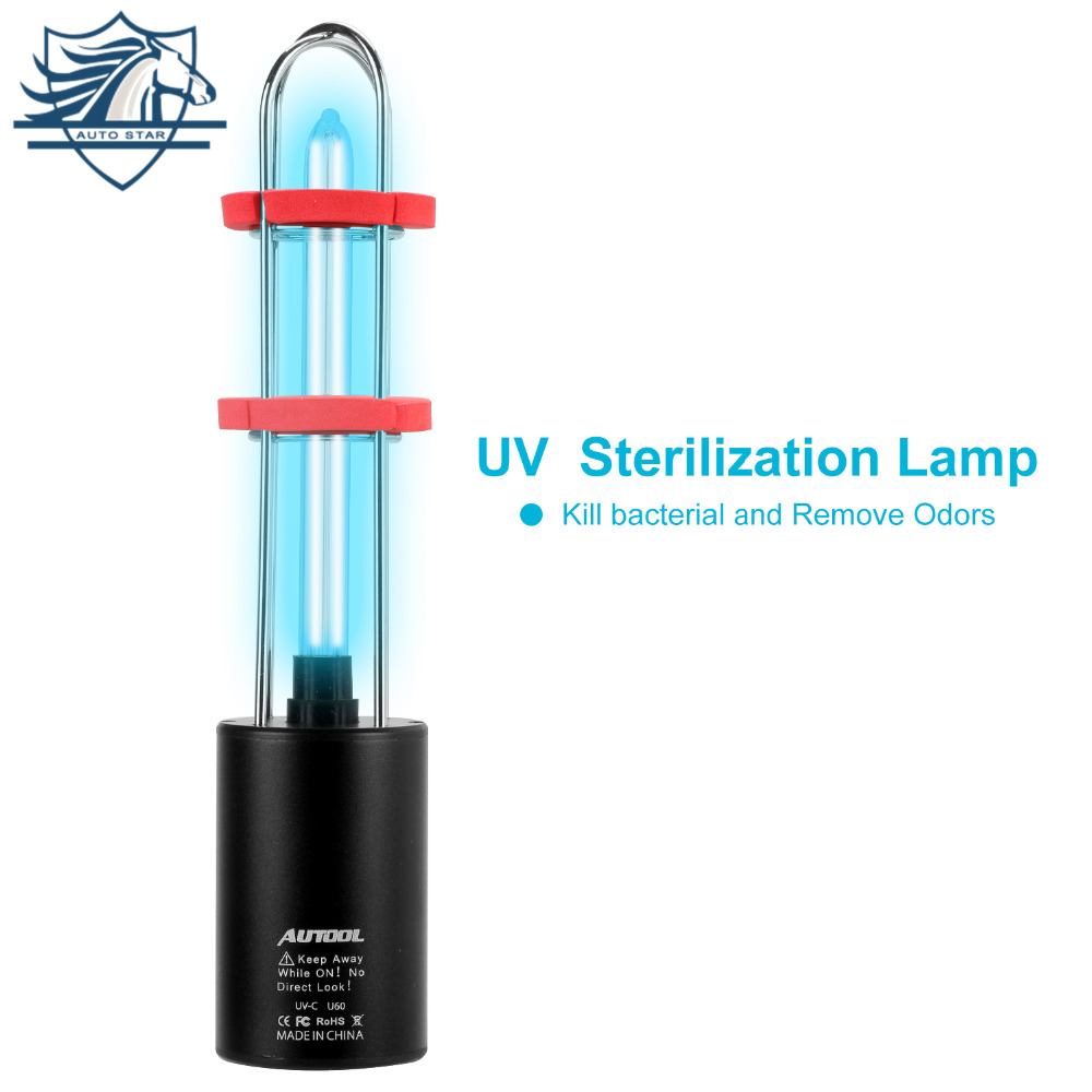 AUTOOL Germicidal Lamp UV Sterilizer Light 5V 1A Bacterial Killing Air Fresher