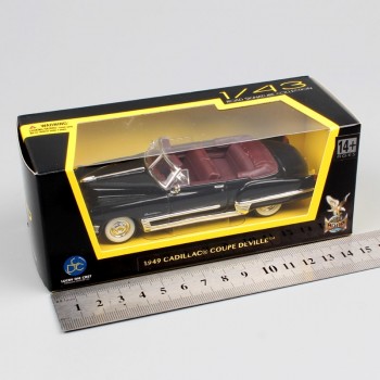 Children 1:43 Scale small road signature 1949 Cadillac DeVille Coupe convertible car vehicle metal diecast model toy collections