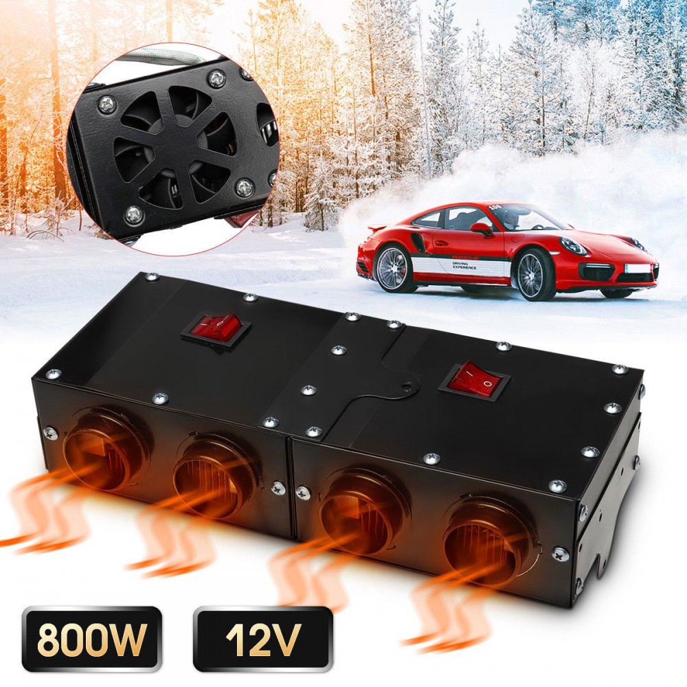800W/500W Universal Portable Car Heater Auto Van Heating Air Heater Compact Defroster Demister 12V Car Electrical Appliances