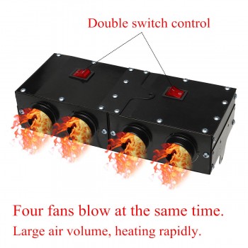 800W/500W Universal Portable Car Heater Auto Van Heating Air Heater Compact Defroster Demister 12V Car Electrical Appliances