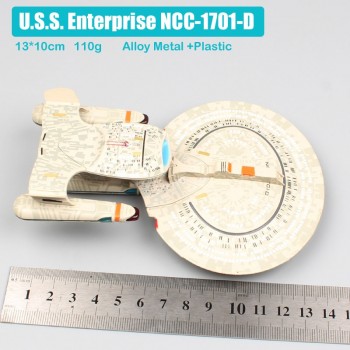 13cm Star Trek U.S.S. Enterprise NCC-1701-D starship spacecraft aircraft Klingon Bird of Prey Romulans Warbird diecast model Toy