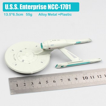 13cm Star Trek U.S.S. Enterprise NCC-1701-D starship spacecraft aircraft Klingon Bird of Prey Romulans Warbird diecast model Toy