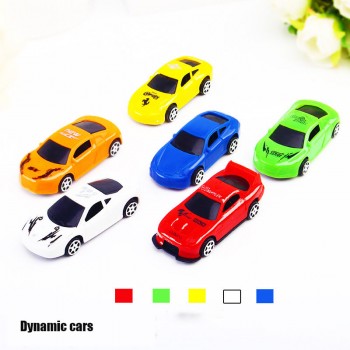 5pcs/set Creative Kids Mini Car Toy Cute Plastic Colorful Q Version Gliding Mini Toys for Children Birthday Gift Random Color