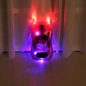 LED Car With 5 Flashing Lights Miraculous Plastic Race Electronics Children Racing Glows Track DIY Puzzle Roller Coaster Toys