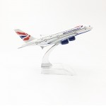 BRITISH AIRWAYS Airplane model 16CM A380 Aircraft model Plane model Alloy Metal Diecast Toy plane Kids adult birthday gift