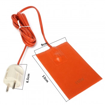 9x13cm 250W Silicone Heater Pad Engine Block Hydraulic Tank Heating Plate Oil Pan Sump Tank Heater Pad With E$U Plug 110V~130V