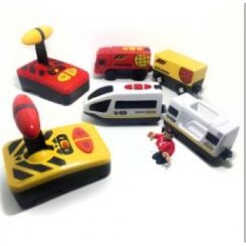 X15  Remote control electric magnetic link compatible Thomas wooden track white  train and red worldwide train and blue train