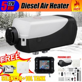 Car Heater 5KW 12V Air Diesels Heater Parking Heater With Remote Control LCD Monitor for RV Motorhome Trailer Trucks Boats