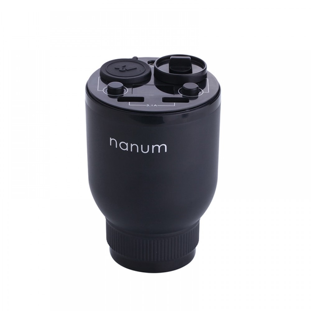 Nanum Car Charger Aroma Diffuser Cup Holder Car Humidifier Fragrance Car Air Purifier Energy Cup War Wolf 2 USB Safety Hammer