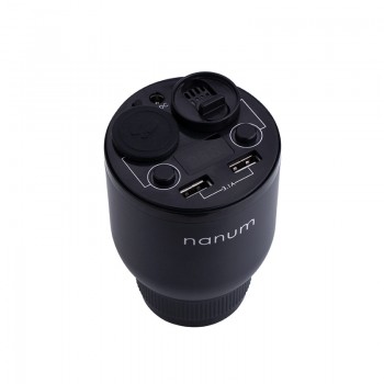 Nanum Car Charger Aroma Diffuser Cup Holder Car Humidifier Fragrance Car Air Purifier Energy Cup War Wolf 2 USB Safety Hammer