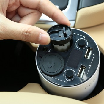 Nanum Car Charger Aroma Diffuser Cup Holder Car Humidifier Fragrance Car Air Purifier Energy Cup War Wolf 2 USB Safety Hammer