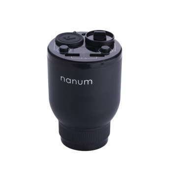 Nanum Car Charger Aroma Diffuser Cup Holder Car Humidifier Fragrance Car Air Purifier Energy Cup War Wolf 2 USB Safety Hammer