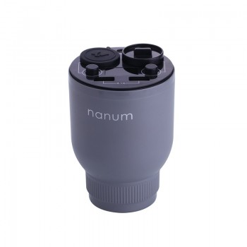 Nanum Car Charger Aroma Diffuser Cup Holder Car Humidifier Fragrance Car Air Purifier Energy Cup War Wolf 2 USB Safety Hammer
