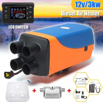 KROAK 12V/24V Car Air Diesels Heater Parking Heater 3KW/5KW Car Heater With Remote Control LCD Display for Motorhome Trailer