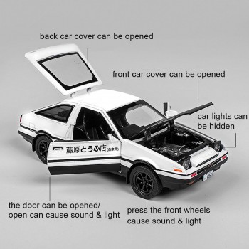 1:28 Toy Car INITIAL D AE86 Metal Toy Alloy Car Diecasts amp; Toy Vehicles Car Model Miniature Scale Model Car Toys For Children