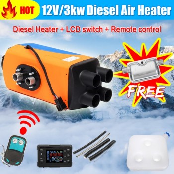 LCD Car Heater 12V/24V 3KW/5KW Air Diesels Heater Parking Heater With Remote Control for RV, Motorhome Trailer, Trucks
