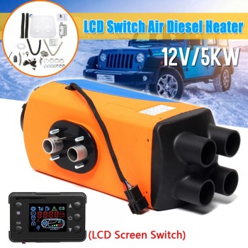LCD Car Heater 12V/24V 3KW/5KW Air Diesels Heater Parking Heater With Remote Control for RV, Motorhome Trailer, Trucks