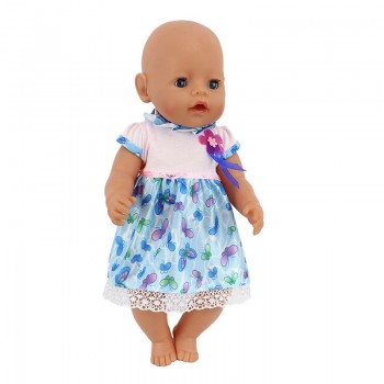 New Dress Wear For 43cm Zapf Baby Born Doll Reborn Babies Dolls Clothes