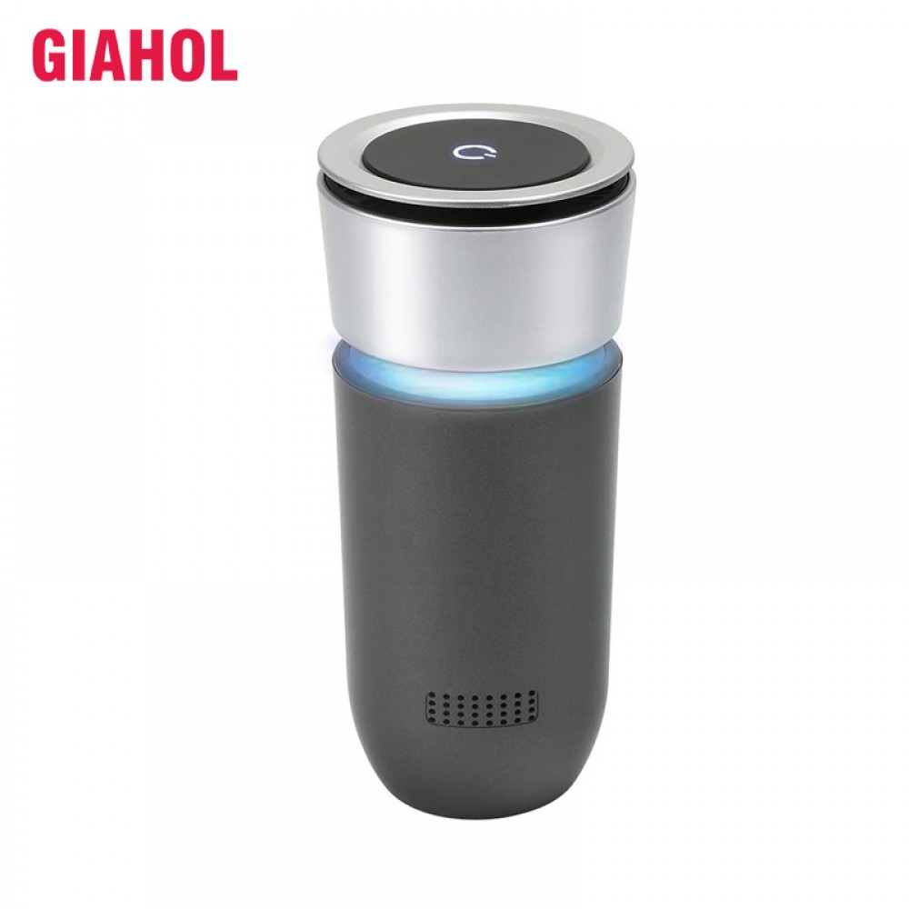 GIAHOL Best Car Air Purifier True Hepa Filter Portable Car Ionizer Air Freshener Cleaner with Dual USB Port Remove Smoke Dust
