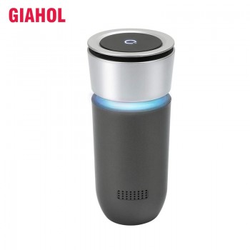 GIAHOL Best Car Air Purifier True Hepa Filter Portable Car Ionizer Air Freshener Cleaner with Dual USB Port Remove Smoke Dust