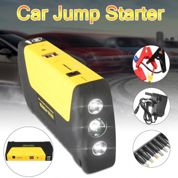 50800mAh 12V LED Dual USB Car Jump Starter Booster Portable Power Bank Backup Charger Multifunction Emergency Car Jump Starter