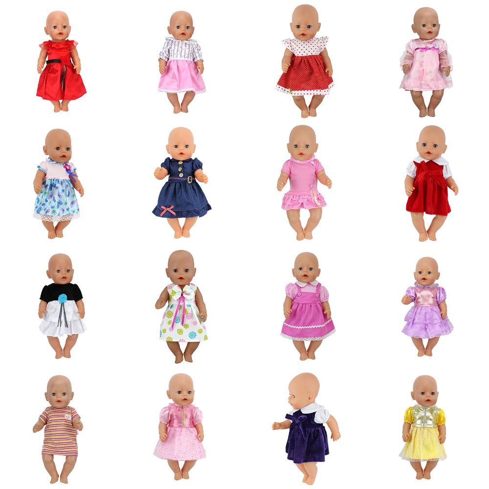 Doll Dress Fit For 43cm Zapf Baby Born Doll 17inch Babies Reborn Doll Clothes And Accessories