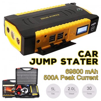 69800mAh 4USB Car Jump Starter Multifunction Emergency Portable Battery Charger Backup Charger Car Jump Starter Booster Battery