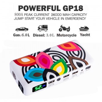 HAMBAR 26000mAh Car Battery Jump Starter 800A For Petrol 6.0L Diesel 3.0L Engine Portable Starting Device Emergency Car Booster