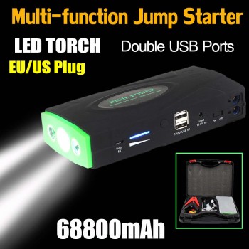 Portable 68800mAh 12V 2USB Multifunction Jump Starter Car Battery Booster Charger Booster Power Bank Starting Device