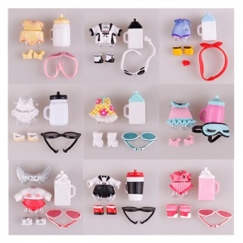 1 set LOL Doll clothes glasses bottle shoes Accessorries lol accessories on sale Original LOL dolls collection drop shipping