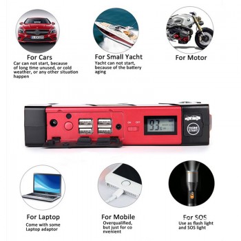 HAMBAR 68000mWh Car Battery Jump Starter Smart Emergency Starting Device 600A Peak Power Bank Car Charger Car Booster EU Plug