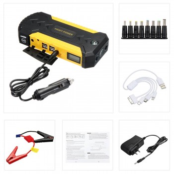 Multifunction Jump Starter 88000mAh 12V 4USB 600A Portable Car Battery Emergency Charger Power Bank Booster Starting Device