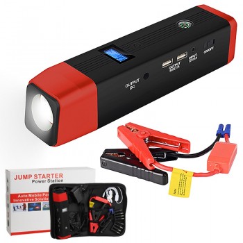 JX26 20000mAh 12V Car Jump Starter Pack Booster Charger Battery Power Bank Kit  Dual USB Multifunction Emergency Power Bank