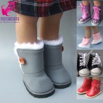 fit for 18 inch American Girls Dolls Snow Boots shoes for doll accessory  baby doll winter Chirstmas shoes